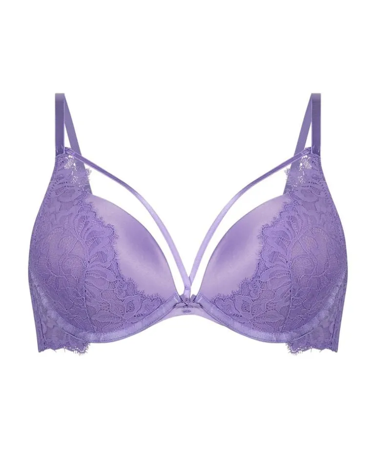 Isabella Padded Push-Up Underwired Bra - Purple