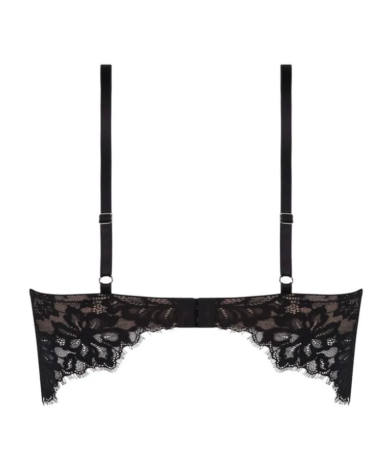 Isabella Padded Underwired Longline Bra - Black