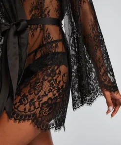 Isabelle Lace Kimono - Black
