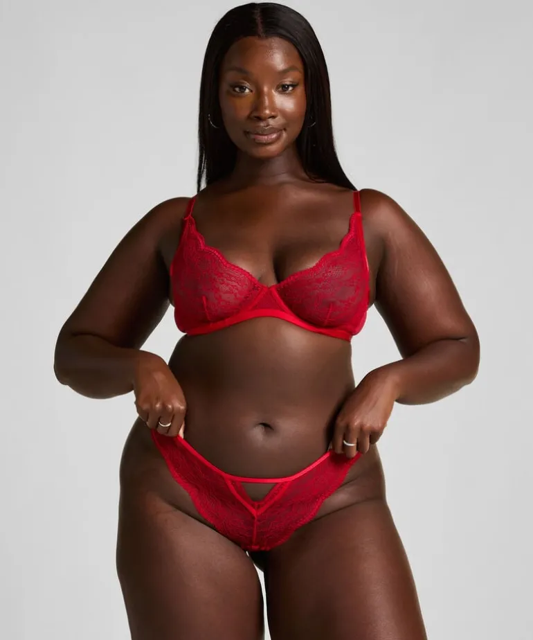 Isabelle Non-Padded Underwired Bra - Red