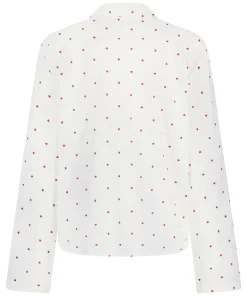 Jacquard Hearts Jacket Longsleeve - White