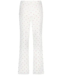 Jacquard Hearts Petite Pyjama Bottoms - White