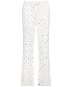 Jacquard Hearts Regular Pyjama Bottoms - White