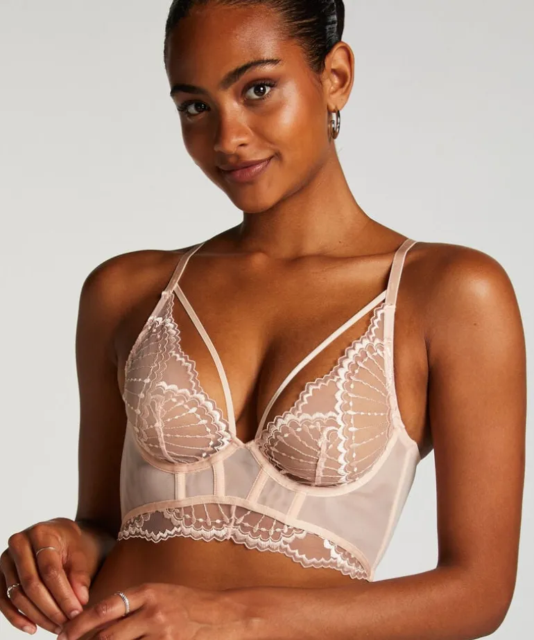 Jade Non-Padded Underwired Longline Bra - Pink