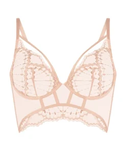 Jade Non-Padded Underwired Longline Bra - Pink