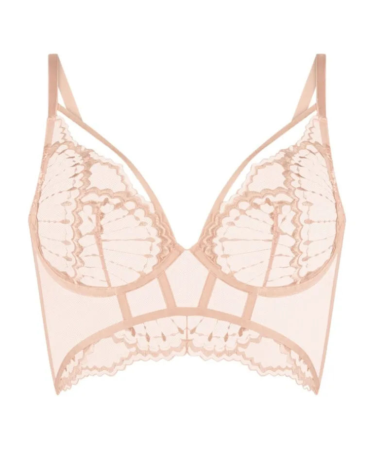 Jade Non-Padded Underwired Longline Bra - Pink