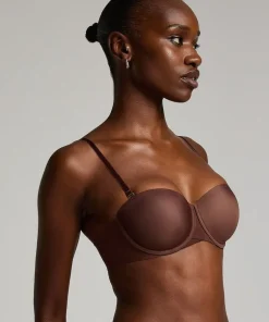 Jane Padded Strapless Underwired Bra - Brown