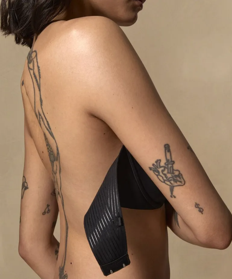 Jane Padded Strapless Underwired Bra - Black