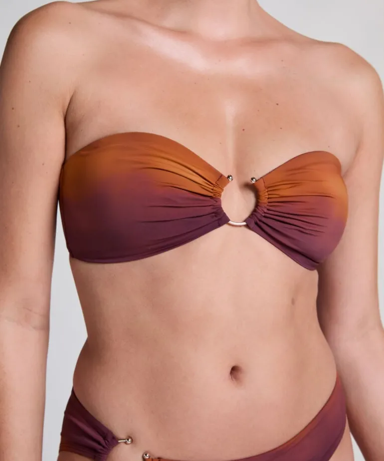 Janiero Bandeau Bikini Top - Purple