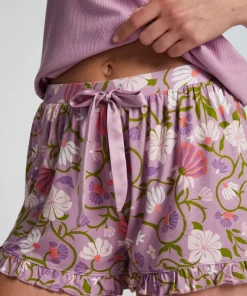 Jersey Pyjama Shorts - Purple