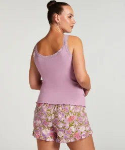 Jersey Pyjama Shorts - Purple