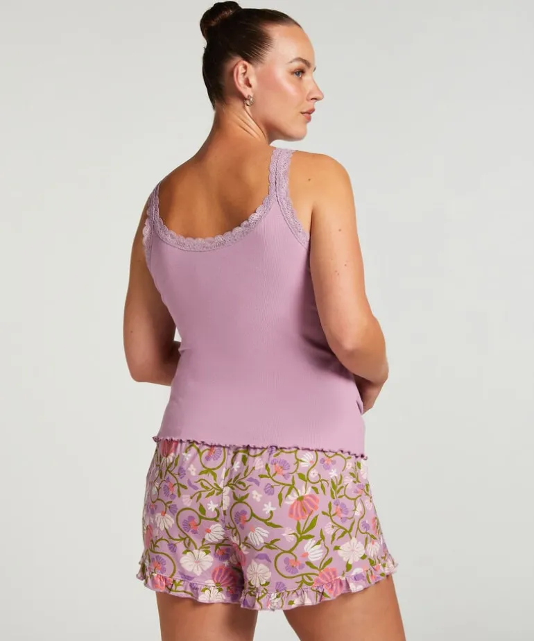 Jersey Pyjama Shorts - Purple