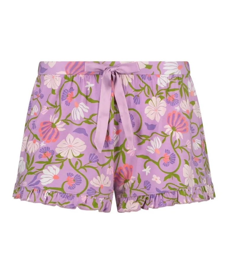 Jersey Pyjama Shorts - Purple