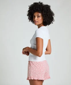 Jersey Ruffled Shorts - Pink
