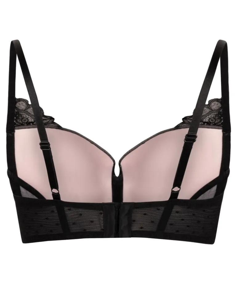 Juliette Padded Longline Underwired Bra - Black