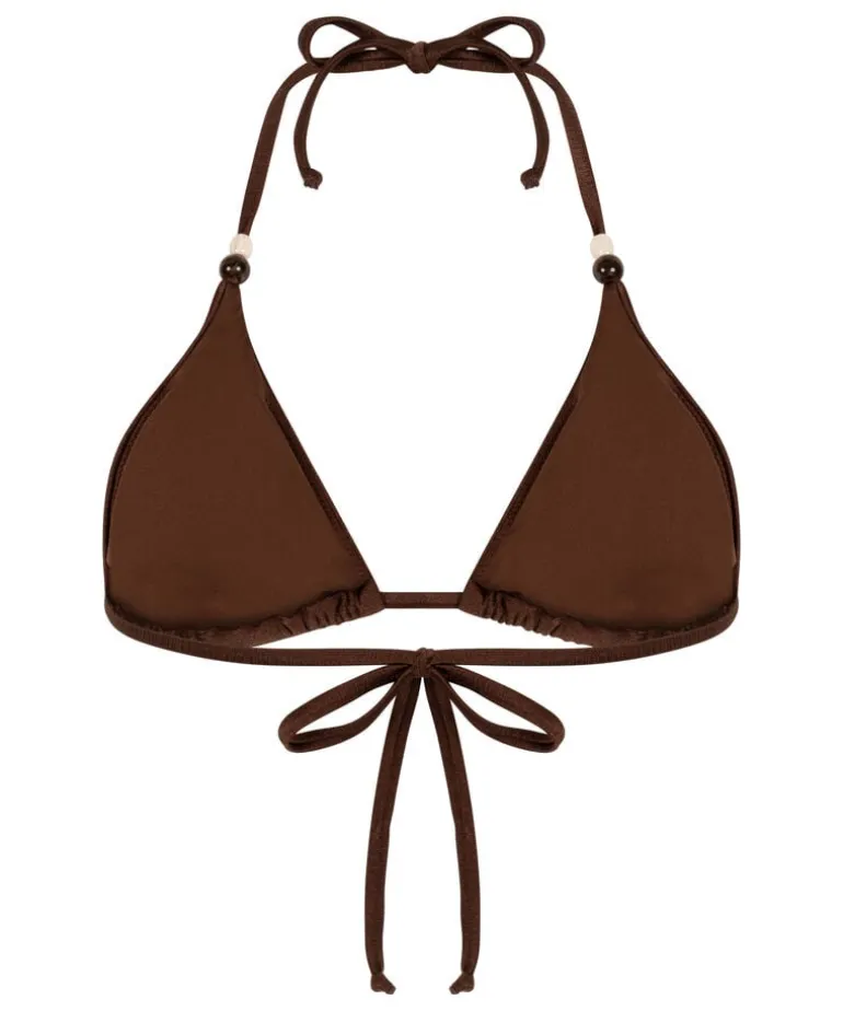 Kallua Triangle Bikini Top - Brown