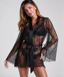 Kimono Allover Lace - Black