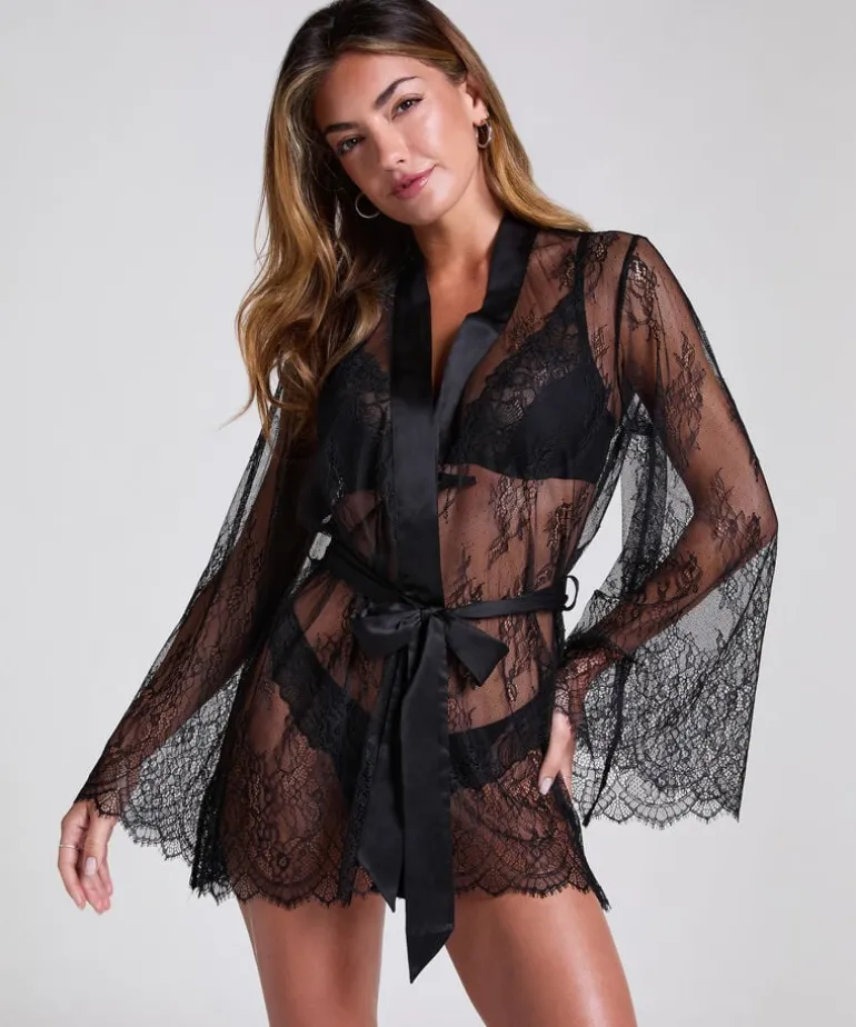 Kimono Allover Lace - Black