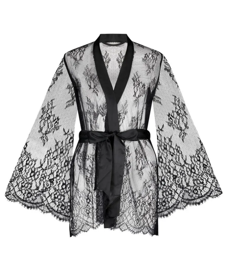Kimono Allover Lace - Black