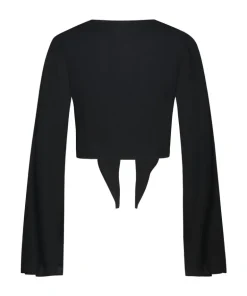 Knot Long Sleeve Top - Black