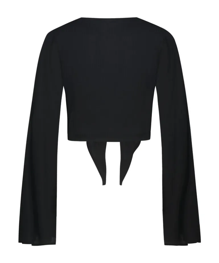 Knot Long Sleeve Top - Black
