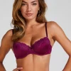 Lace & Shine Padded Underwired Bra - Purple