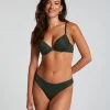 Lace Back Invisible Thong - Green
