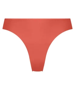 Lace Back Invisible Thong - Red