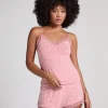 Lace Jersey Pyjama Set - Pink