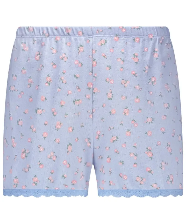 Lace Shorts Pointelle - Blue