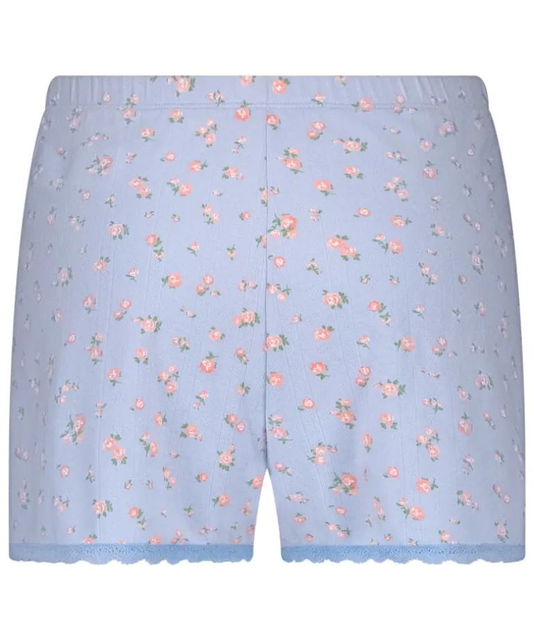 Lace Shorts Pointelle - Blue