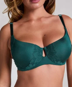 Lana Padded Underwired Bra - Green