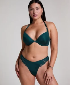 Lana Padded Underwired Push-Up Bra - Green