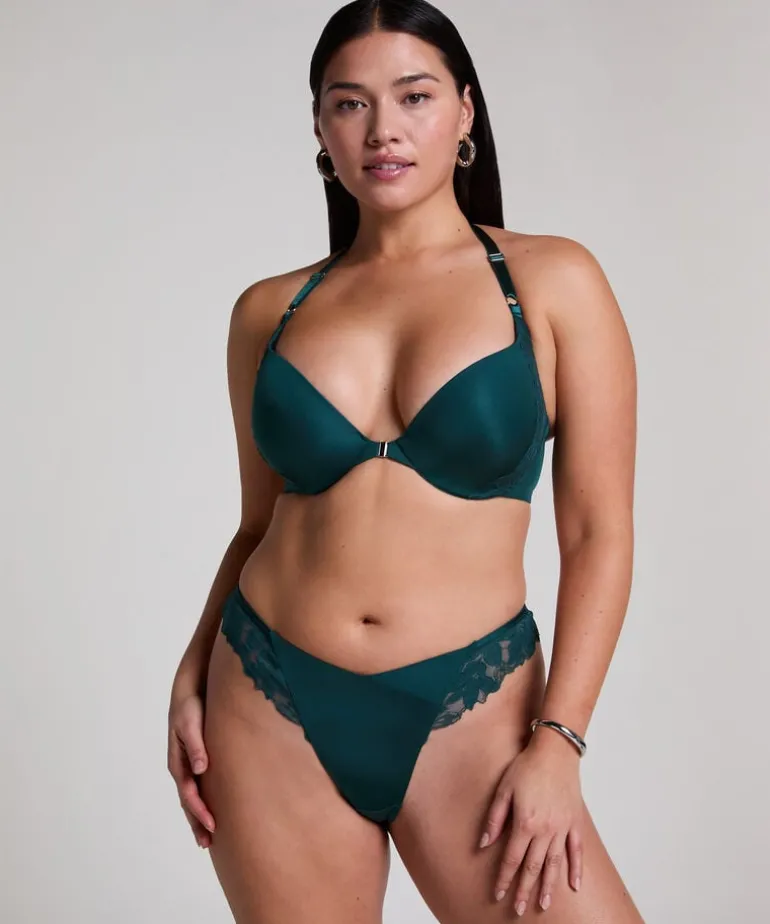 Lana Padded Underwired Push-Up Bra - Green