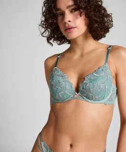 Lauren Padded Underwired Bra - Green