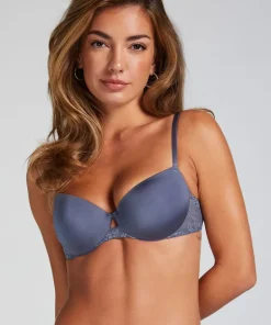 Lea Padded Underwired Bra - Gray