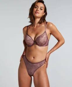 Lea Padded Underwired Push-Up Bra - Purple