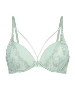 Lillia Padded Push-Up Underwired Bra - Green