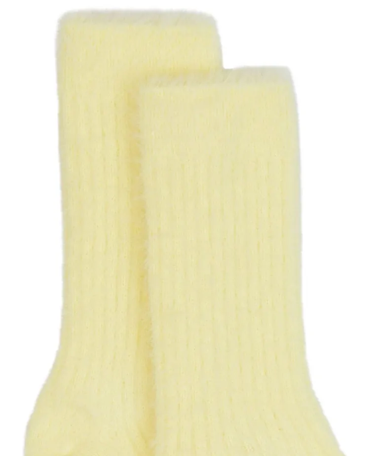 Liv Fluffy Socks - Yellow
