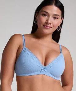 Lola Padded Non-Wired Bra - Blue