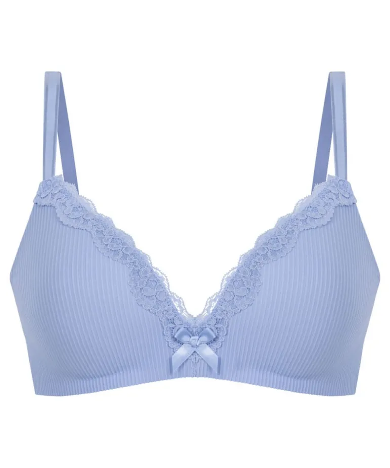 Lola Padded Non-Wired Bra - Blue