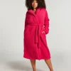 Long Fleece Bathrobe - Pink