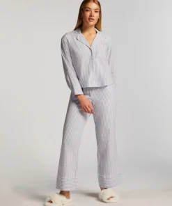 Long Sleeve Cotton Jacket - Blue