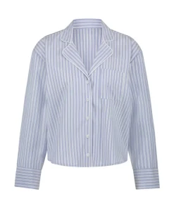 Long Sleeve Cotton Jacket - Blue