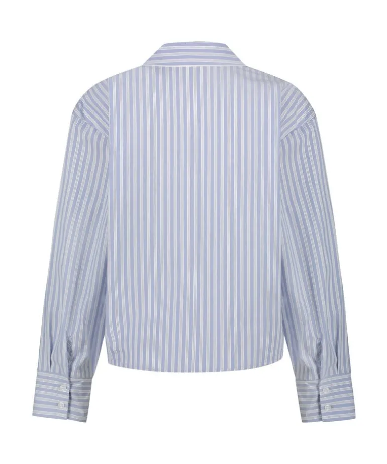 Long Sleeve Cotton Jacket - Blue