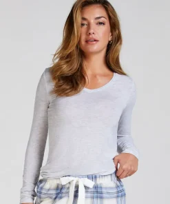 Long-Sleeved Pyjama Top - Gray