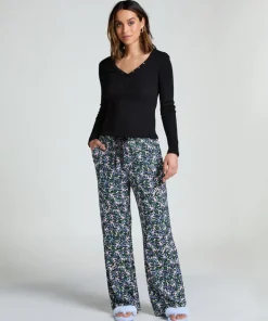 Long-Sleeved Pyjama Top - Black