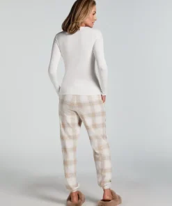 Long-Sleeved Pyjama Top - White