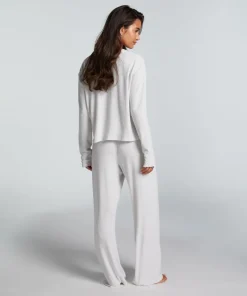 Long-Sleeved Pyjama Top - Beige