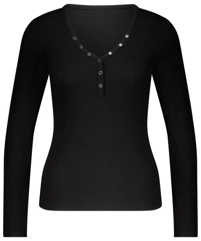 Long-Sleeved Pyjama Top - Black
